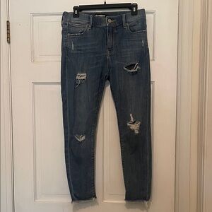 Express Distressed Blue Jeans
